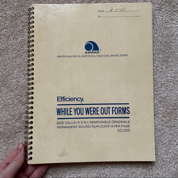 Vintage ‘While You Were Out’ forms notebook - Picture 2 of 7